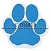 SlipX Solutions Adhesive Paw Print Bath Treads Add Non-Slip Traction to Tubs, Showers, Pools, Boats, Stairs & More (6 Pieces, Reliable Grip, Blue)