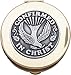 Confirmed in Christ Confirmation Rosary Keepsake Box, Gifts for Confirmation, Polished Brass, 2 1/8-inch Diameter, by Abbey & CA Gift