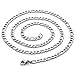 Zysta Stainless Steel 4mm Wide Thick 24 inches Figaro Chain Men Women Necklace Replacement Link Cable Rope Lobster Clasp for Dog Tags Pendants Charms