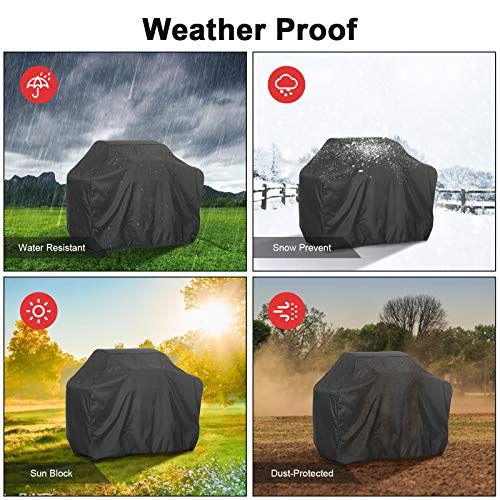 Victarvos Barbecue Covers Waterproof, Large BBQ Cover Oxford Fabric Waterproof with Drawstring & Buckle, Grill Cover 57*24*46 Inches with Storage Bag