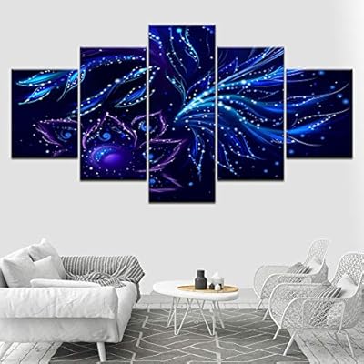 Wokcl Cuadro En Lienzo Conjunto De 5 Piezas Patron Abstracto De