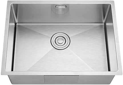 ACZZ Fregadero de cocina Tazón individual sobre la encimera o debajo de