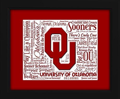 University of Oklahoma (OU) 16x20 Art Piece - Beautifully matted and framed behind glass
