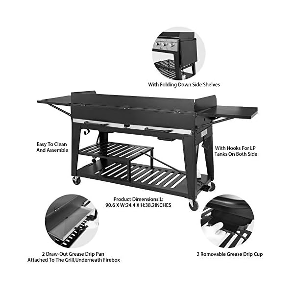 Royal-Gourmet-GB8000-8-Burner-Liquid-Propane-Event-Gas-Grill-BBQ-Picnic-or-Camping-Outdoor-Black