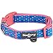 Blueberry Pet 6 Patterns Multicolor Polka Dot Neoprene Padded Adjustable Dog Collar in Brink Pink, Large, Neck 18