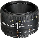 Nikon AF FX NIKKOR 50mm f/1.8D Lens with Auto Focus for Nikon DSLR Cameras (Renewed)