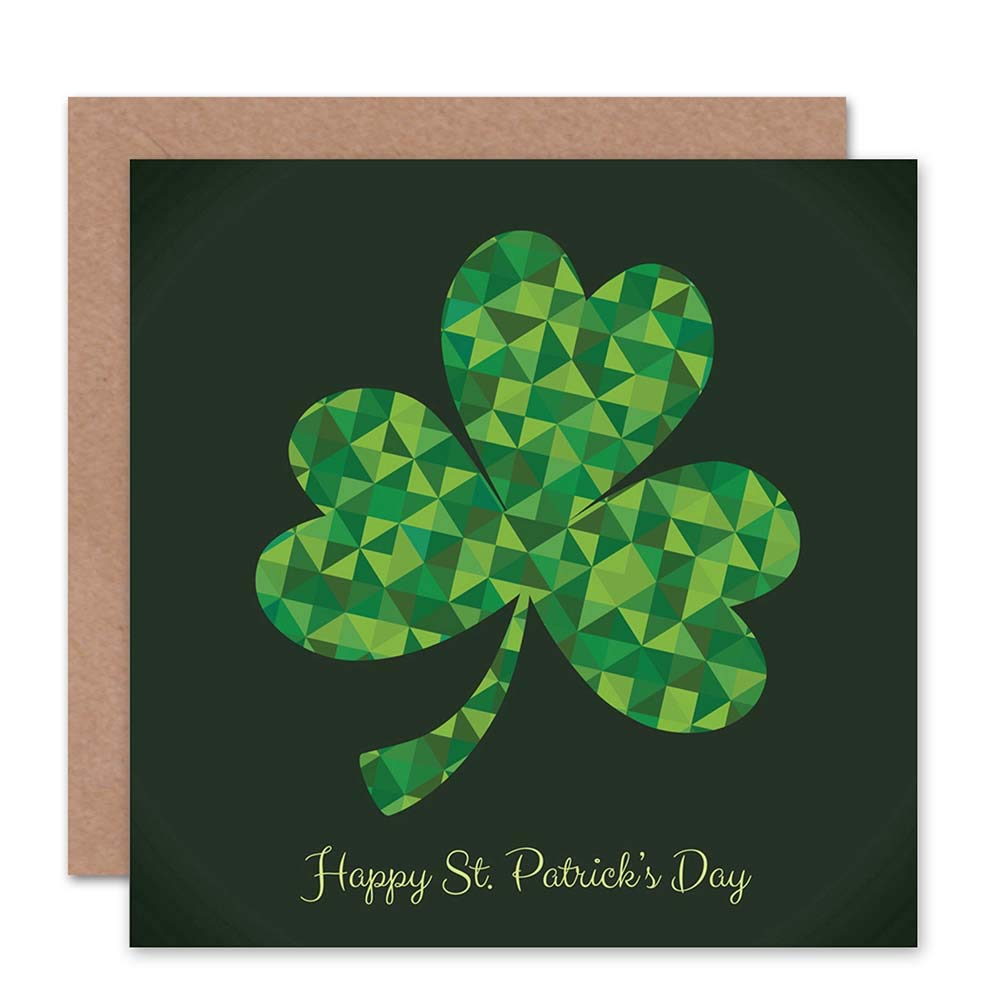 St Patrick's Day Card - Irish - Shamrock Design