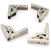 90 Degree Folding Door/Frame Hinge Hidden Bracket (4 Pieces) | Foldable cabinet doors, wardrobe doors, and flip support hinges are used for furniture doors and folding table frames
