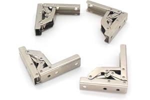 KAFENDA 90 Degree Folding Door/Shelf Hinge Hidden Bracket Table Holder Furniture Parts(4pc)