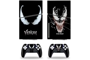 Vanknight Console Decal Skin Hero Alien Monster Vinyl Sticker Compatible with PS5 Slim Disk Console Controllers Wrap Skin
