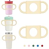 NiHome 2PCS Silicone Dual-Handle Tumbler Grip Compatible with 14oz Stanley Tumblers, Accessories Handle Fit for 12oz Zak Owala Cups, Tumbler Handles for Home Travel Outdoors Daily Use