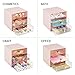 mDesign Plastic 3-Drawer Stackable Nursery Storage Organizer for Baby/Kids Bedroom, Changing Table, Playroom, Modern Organization for Diaper Creams and Small Toys, Lumiere Collection, Light Pink/Clear