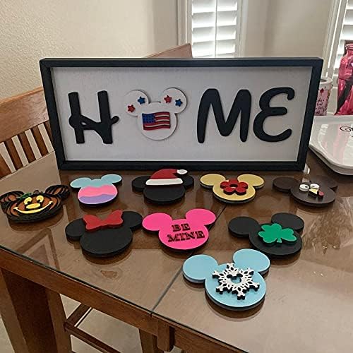 Interchangeable welcome sign for home with letters 'HOME' and 'WELCOME' interchangeable.