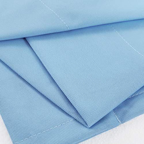 TWOPAGES 5ft Wide x 7ft Tall Pinch Pleated Medical Curtains Privacy Hospital Cubicle Curtain (1 Panel,Blue)