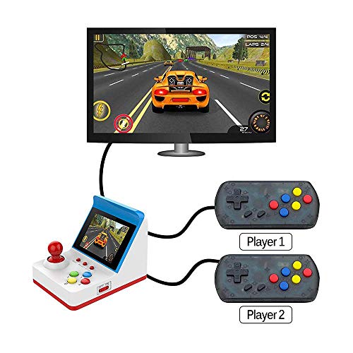 Mini Arcade Game, 3.0 Inch Retro Arcade Console Classic Handheld Video Games Home Travel Tiny Arcade Machines with 2 Controllers - Build in 520 Classic Games for Kids Adults - Thumbnail 2