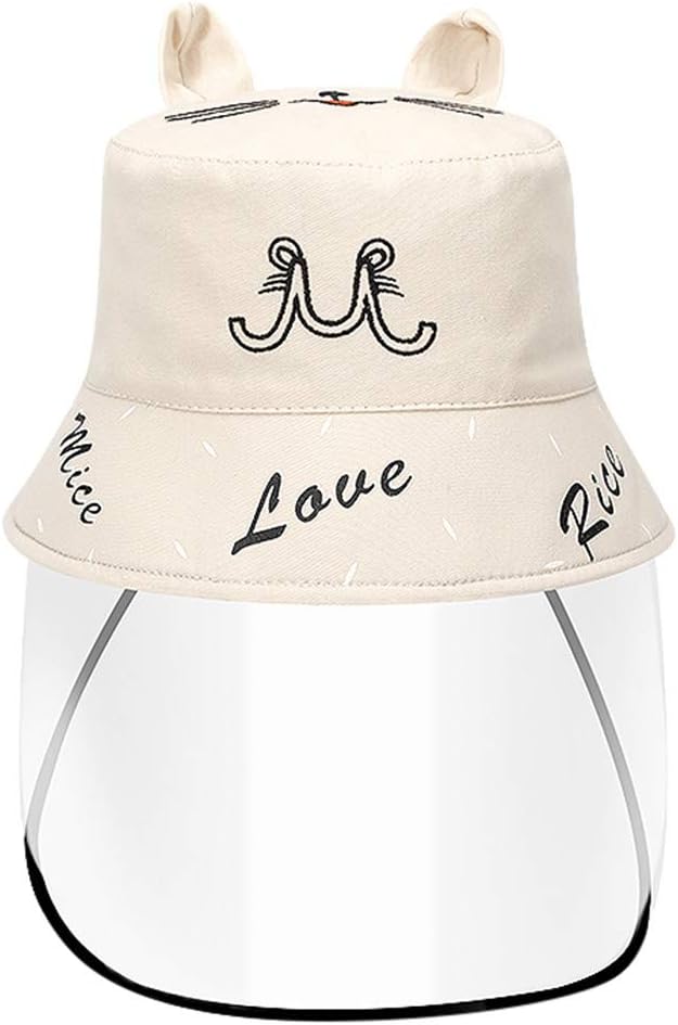 Thethys Anti-Spitting Protective Hat Dustproof Cover Hat Safety Face Shield for Kids Boys Girls Cap