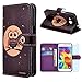 Samsung Galaxy Core Prime G360 / Prevail LTE Case, INNOVAA Premium Leather Wallet Case with STAND Flip Cover W/ Free Screen Protector & Stylus Pen - Owl