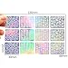 Lady Up 288 Pieces Nail Vinyls Stencils Stickers Set for Nail Art Design Cute Decals 24 Sheets with 96 Patterns