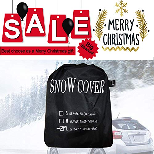 Big Hippo Windshield Snow Cover with Side Mirror Cover - Thickened Car Snow Cover Windshield Frost Snow Ice Cover Sun Shade Protector Fits Most SUVs RVs Trunks (62.2"X 42.5") - Thumbnail 6