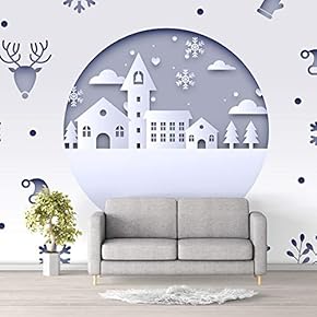 Wall Murals for Bedroom Snowflakes Large Removable Wallpaper Peel and Stick Wall Stickers - 66x96 inches