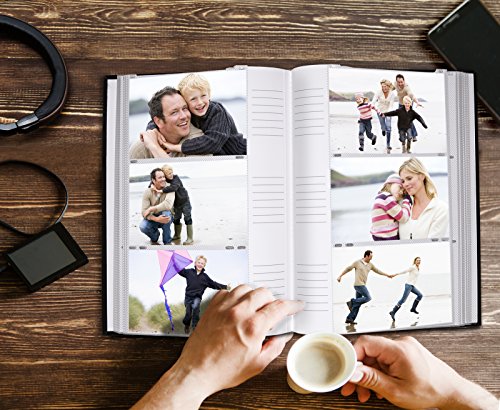 Black Sewn Photo Album - Holds 300 Photos - Fits Photos Size 4x6 inches - Ultra-Fine Tip Pen Included - Thumbnail 4