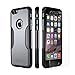 SaharaCase® [Bundle] *Case + Tempered Glass* for iPhone 6 iPhone 6s (Black/Gray) Rugged Design [Slim Fit] Built-in Camera Hood - Black/Gray
