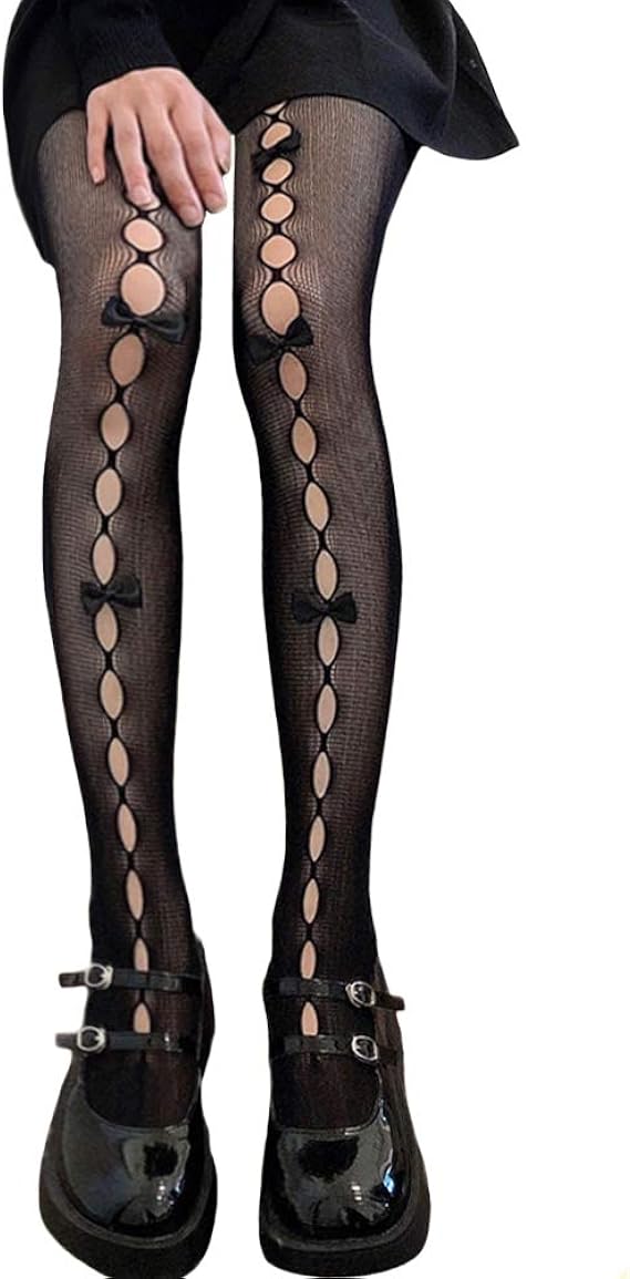 Amazon Co Jp Lolita タイツ ロングソックス レディース 美脚靴下 お姫様cosplay 透かし Uv防止 おしゃれ ストッキング ストレッチ 女性靴下 3つリボン付き ブラック 服 ファッション小物 Amazon Co Jp Lolita タイツ ロングソックス レディース 美脚靴下 お姫様cosplay 透かし Uv防止 おしゃれ ストッキング ストレッチ 女性靴下 3つリボン付き ブラック 服 ファッション小物