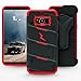 ZIZO Bolt Series for Samsung Galaxy S8 Plus Case Military Grade Drop Tested with Tempered Glass Screen Protector Holster Black RED