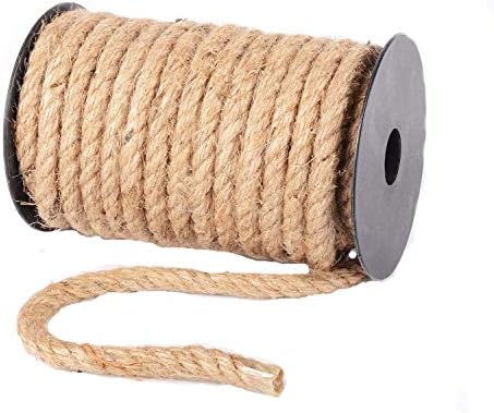 Advantez Natural Jute Burlap Twine String Hessian Rope Cord Craft 15 Yard (8MM)