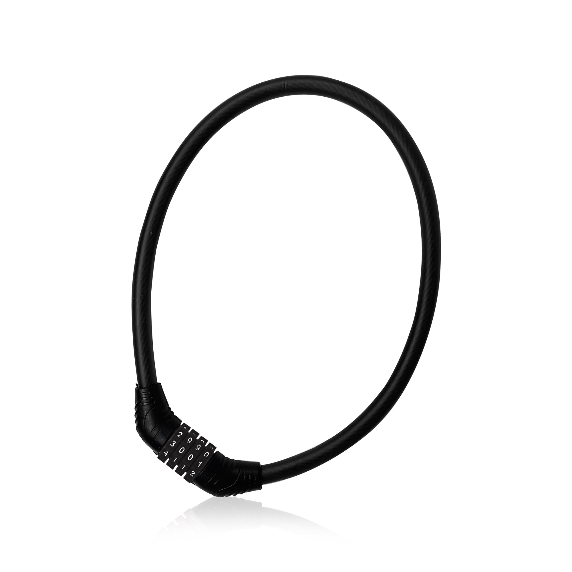 Plastific Bicycle Bike Cycle 4 Digit Security Lock Anti-Theft Locks for Bike, Motorcycle, Door, Gate, Scooters Dial Code Combination Re Settable (1, Black)