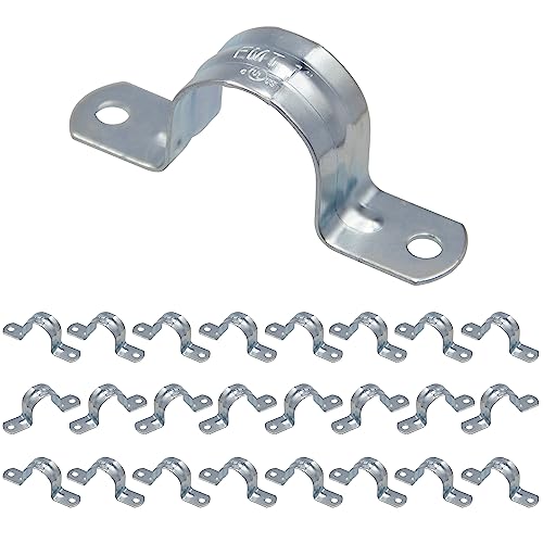ISPINNER 25pcs 1 Inch Zinc Plated Steel EMT Pipe Straps U Bracket with ...