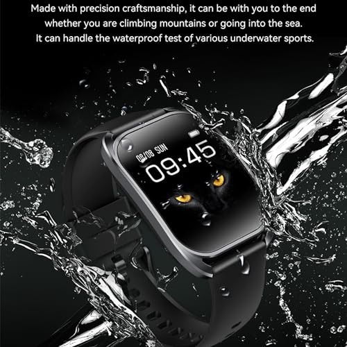 MYSHUN Reloj Inteligente Mujer con Llamadas, 2,01 Pulgada Smartwatch Hombre Deportivo con Podometro Pulsometro SpO2 Sueño Presion Arterial Actividad IP68 Reloj Digital para iOS Android (Negro)