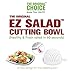 The Original EZ SALAD CUTTING BOWL | Quickly cuts vegetables, fruits, chicken & cheese | No cutting board needed | Uses as a strainer | salad chopper & salad cutter bowl by The Original Choice