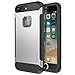 Trianium iPhone 8 Plus Case [Duranium Series] Rugged Holster Heavy Duty Cover with Built-in Screen Protector for Apple iPhone 8 Plus Phone (2017) Belt Clip Kickstand [Full Body Protection] - Silver