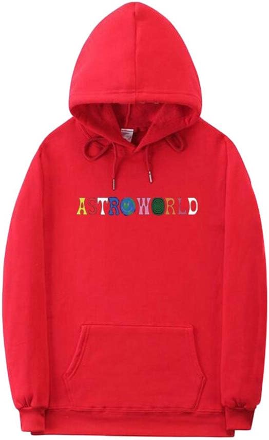 YuanDian Mens Womens Astroworld Wish You were Here Hoodies Autumn Winter Sports Casual Long Sleeve Pullover Top Warm Plus Velvet Lining Hooded Sweatshirts Sweater Jumper Red S