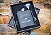 Best Man Proposal Gifts- Will You Be My Best Man Flask Box Set- Whiskey Flasks For Asking Best Men – Extra Thick 5mil #304 Stainless Steel, Laser Engraved Design, Black 2PC Best Man