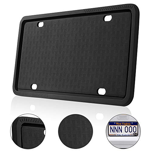 YOOHE License Plate Frame - Silicone License Plate Frame with Anti-Rust, Rain-Proof and Anti-Rattle for Standard U.S. License Plate - Thumbnail 7