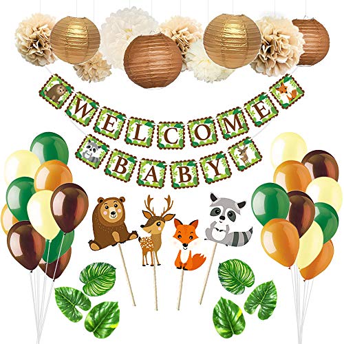 Sweet Baby Co Woodland Baby Shower Decorations Animals Theme