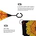 MRTLLOA 40/49/56 Inch Oversize Windproof Inverted Reverse Upside Down Umbrella, Golf Size Rain Umbrella, Double Layer, C-Shaped Handle for Men, Women and Kids (Sunflower, 49 Inch)