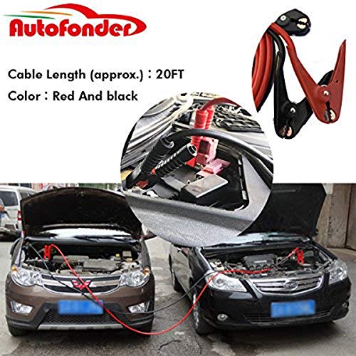 Autofonder Booster Cable Booster Jumper Cables in Carry Bag Jumper Battery Cables (2 Gauge)