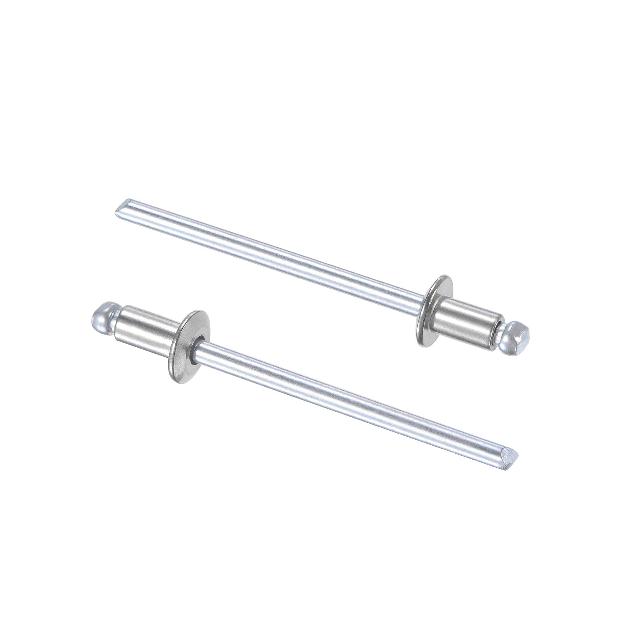 sourcing map Blind Rivets 304 Stainless Steel 3.2mm Diameter 5mm Grip Length Silver 50pcs