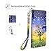 Samsung Galaxy J3 Emerge/J3 Eclipse Luna Pro/J3 Prime/Amp Prime 2 Wallet Case,MagicSky PU Leather Folio Flip Case Cover with Wrist Strap,Card Holder,Kickstand for Galaxy J3 2017, Starry Tree