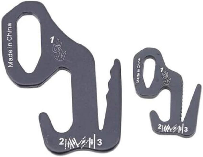 3/4PCS Aluminium Rope Tightener With Carabiner Clip Multifunctional