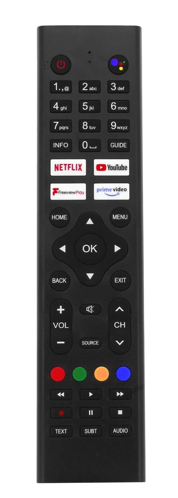 Replacement Voice Remote Control for Cello 4K OLED Smart TV Featured with NetFlix,Youtube, Primevideos, Freeview Button Play Compatible with Models C4320G, C5020G, ZG0234, and More