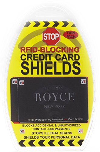 Royce Leather RFID Blocking Credit Card ID Protectors for Preventing Identity Theft, Set of 2