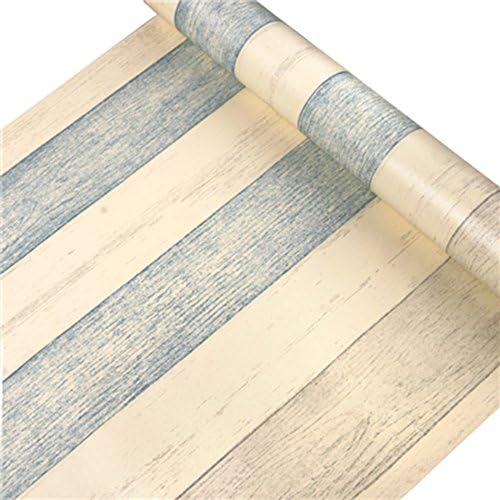 HOYOYO 17x78 Inches Self-Adhesive Shelf Liner, PVC Moisture Proof Drawer Paper Shelf Liner Mildew Proof Antifouling Contact Paper, Retro Three-tone Wood Grain