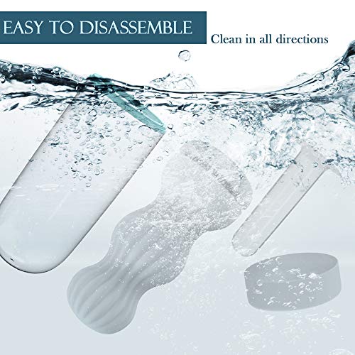 Male Masturbator Cup with Vacuum Suction, 3D Pocket Pussy Stroker with Realistic Inside Textures for Men Masturbation, Allovers Portable Masturbation Cup Adult Sex Toys with Lubricant Pipe