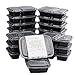 Meal Prep Containers, [20 Pack][40oz] Beyetori 2 Compartment Food Prep Containers, lunch containers with lids - BPA Free, Leak Proof, Stackable, Reusable, Microwave, Dishwasher & Freezer Safe