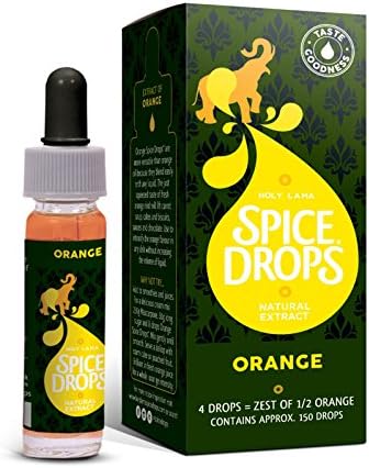 Holy Lama Natural Orange Zest Spice Drops No Artificial Coloring, Preservative, or Flavoring (5 ml / 0.17 fl oz) …