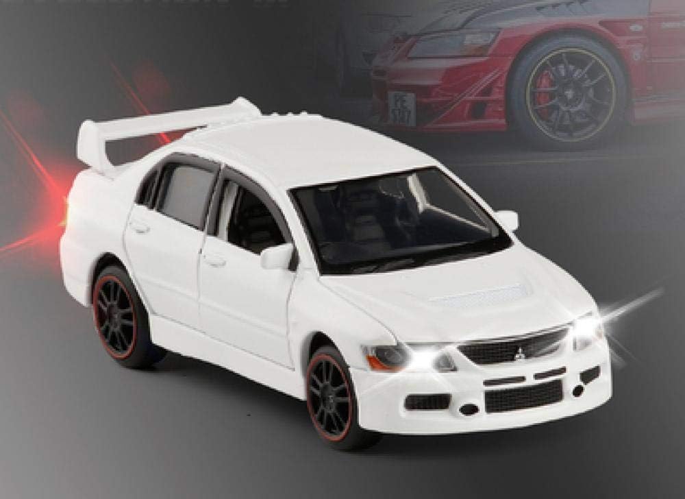 HCBYJ Car Model Kit 1/32 Mitsubishi Lancer EVO IX 9 RHD Diecast Model Car Toys for Kids Gifts